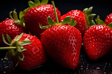 Red, Sweet Strawberries . Generated AI
