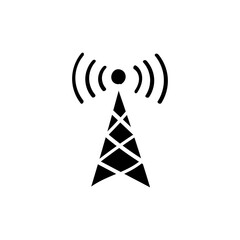 Hand Drawn flat icon for communication tower