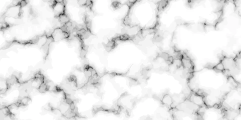 Deurstickers White marble texture and background. black and white marbling surface stone wall tiles and floor tiles texture. vector illustration. © SHAMIM