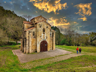 Naklejka premium San Miguel de Lillo church, Oviedo, Asturias, Spain