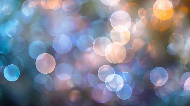 This is a brief description of bokeh photography featuring light-colored circles with a blurred