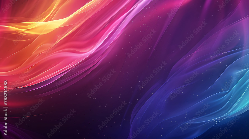 Wall mural colorful abstract background with smooth gradient. wavy futuristic shapes.