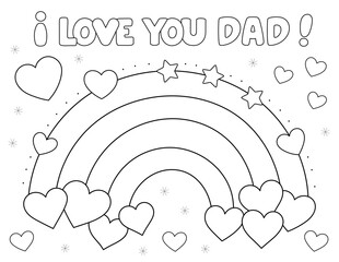 i love you dad coloring page. you can print it on standard 8.5x11 inch paper