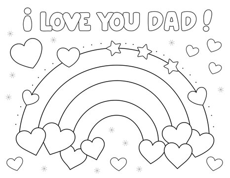 i love you dad coloring page. you can print it on standard 8.5x11 inch paper