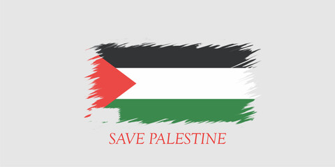 Save Palestine vector graphics file. Palestine flag illustration vector editable file.