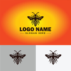 hornet bee logo icon vector for business brand app icon hornet bee logo template