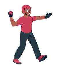 cricket player with ball