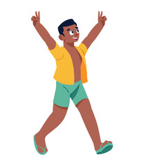 summer party happy man