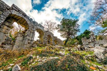 Termessos ancient city the amphitheatre. Termessos is one of Antalya -Turkey's most outstanding...