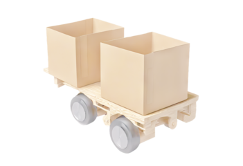 wheel Cardboard boxes 3d rendering