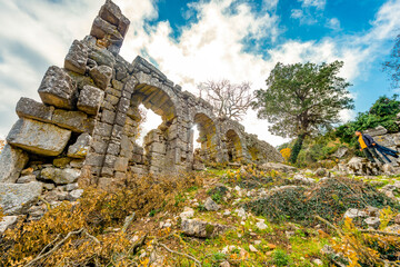 Termessos ancient city the amphitheatre. Termessos is one of Antalya -Turkey's most outstanding...