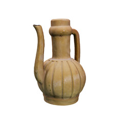 Ancient clay jug without background 3D