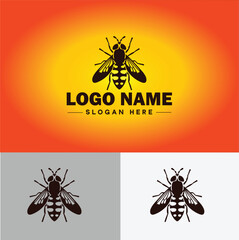 Hoverfly bee logo icon vector for business brand app icon Hoverfly bee logo template