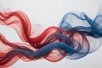 Abstract colourful flowing smoke paint wave - obrazy, fototapety, plakaty