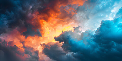 colorful clouds in the sky - obrazy, fototapety, plakaty