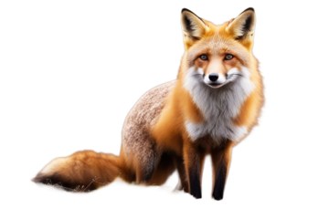 4 vulpes years red fox animal creature fur furry indoor isolated on white looking up mammal nobody one sitting studio shot vertebrate background wild dog