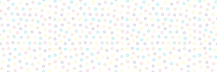 Summer Dots Outline - Seamless Repeat Dot Pattern - Large.