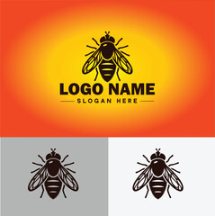 Hoverfly bee logo icon vector for business brand app icon Hoverfly bee logo template
