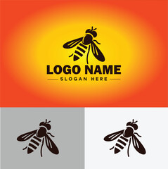 Hoverfly bee logo icon vector for business brand app icon Hoverfly bee logo template