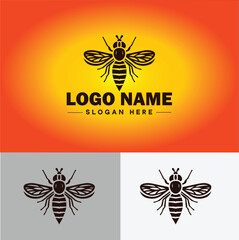 Hoverfly bee logo icon vector for business brand app icon Hoverfly bee logo template