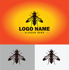 Hoverfly bee logo icon vector for business brand app icon Hoverfly bee logo template