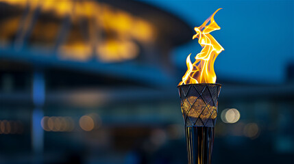 The olympic torch.  - 768222356