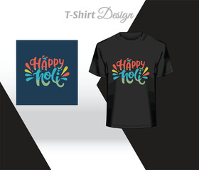 happy holi t shirt design.