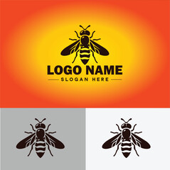 Hoverfly bee logo icon vector for business brand app icon Hoverfly bee logo template