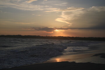 sunset over the ocean
