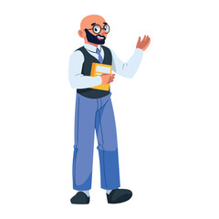 teachers day man with book