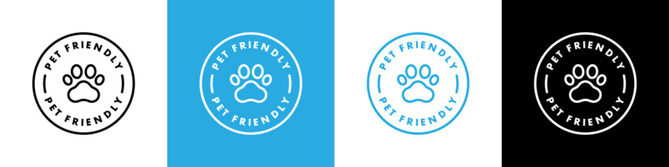Pet Friendly sticker, label or emblem. Best Pet Friendly icon vector for product packaging design element. Vector isolated in flat style.