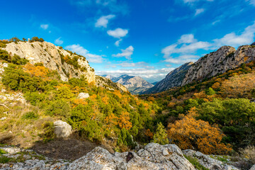 Termessos ancient city the amphitheatre. Termessos is one of Antalya -Turkey's most outstanding archaeological sites. Despite the long siege, Alexander the Great could not capture the ancient city.