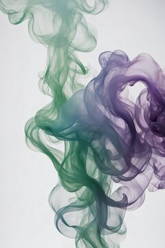 Abstract colourful flowing smoke paint wave