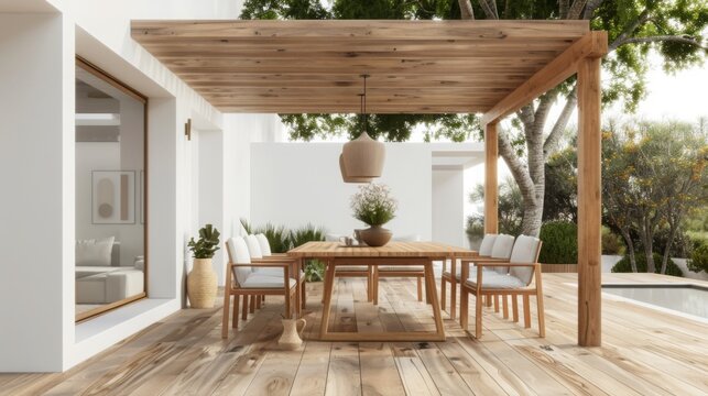 wooden dining furniture country contemporary house beautiful interior design outdoor balcony home design concept