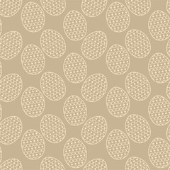 Seamless decorative pattern with Easter eggs holiday wallpaper festive background art decor design for textile, paper 