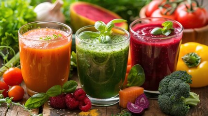 Choose between vegetable soup or a smoothie.