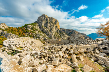 Termessos ancient city the amphitheatre. Termessos is one of Antalya -Turkey's most outstanding...