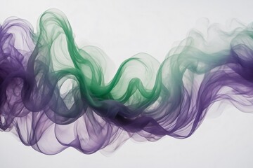 Abstract colourful flowing smoke paint wave - obrazy, fototapety, plakaty