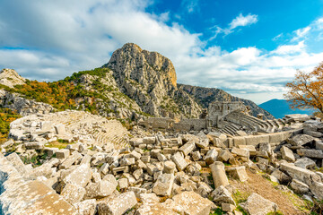 Termessos ancient city the amphitheatre. Termessos is one of Antalya -Turkey's most outstanding...