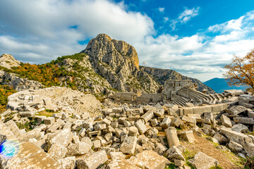 Termessos ancient city the amphitheatre. Termessos is one of Antalya -Turkey's most outstanding...