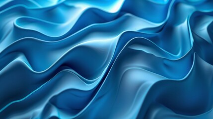 Obraz premium Blue fabric wavy abstract background