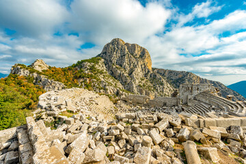 Termessos ancient city the amphitheatre. Termessos is one of Antalya -Turkey's most outstanding...