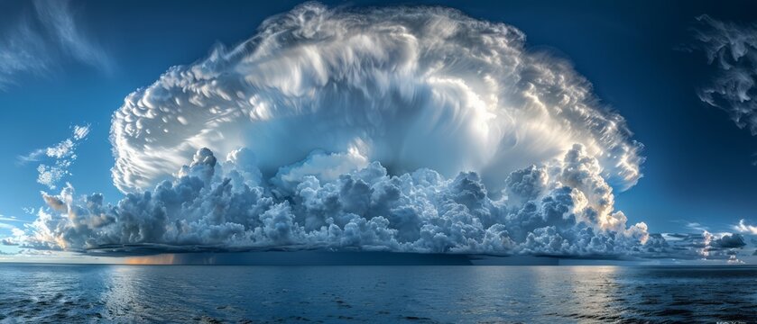 Massive Cloud Formation Over Open Ocean