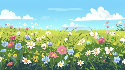 Obraz na płótnie Canvas flower field.