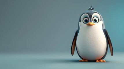 Cute Cartoon Penguin Quirky Personality Ready