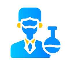 Scientist icon on a Transparent Background