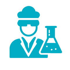 Scientist icon on a Transparent Background