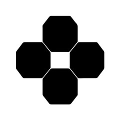 Fototapeta premium Chemical structure icon on a Transparent Background