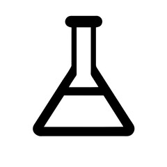 Flask vector icon on a Transparent Background