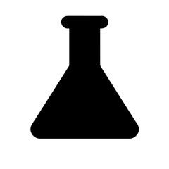 Flask vector icon on a Transparent Background